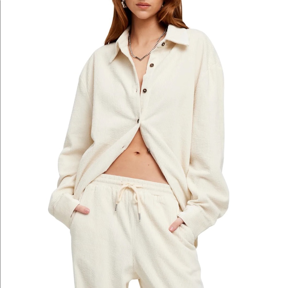NWT Lioness Nikita Cord Shirt - Cream XS